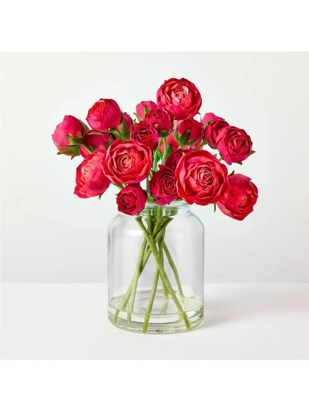 Large Pink Ranunculus Artificial Arrangement - Hearth & Hand Magnolia Flower
